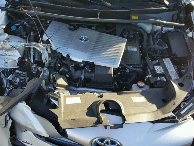 JTDKBRFU0G3511542 - 2016 TOYOTA PRIUS SILVER photo 7