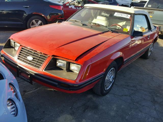 1FABP2733DF178249 - 1983 FORD MUSTANG RED photo 2