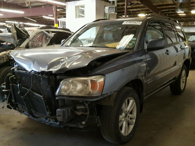 JTEEW21A460032767 - 2006 TOYOTA HIGHLANDER BLUE photo 2