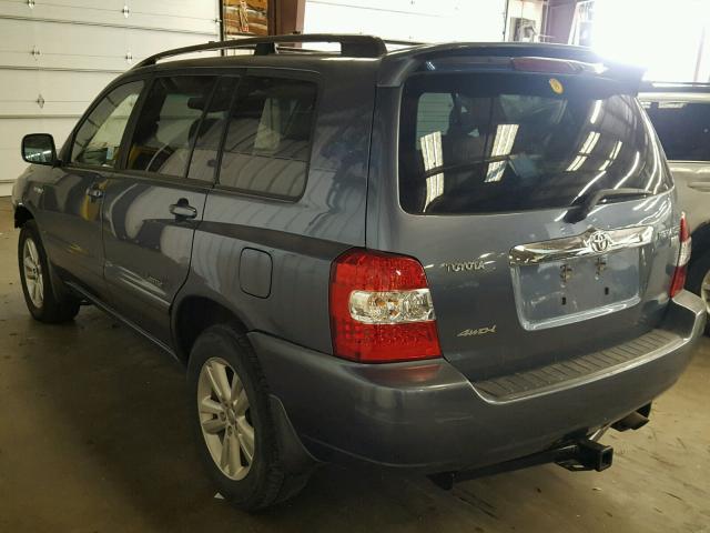 JTEEW21A460032767 - 2006 TOYOTA HIGHLANDER BLUE photo 3