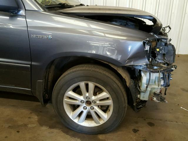 JTEEW21A460032767 - 2006 TOYOTA HIGHLANDER BLUE photo 9