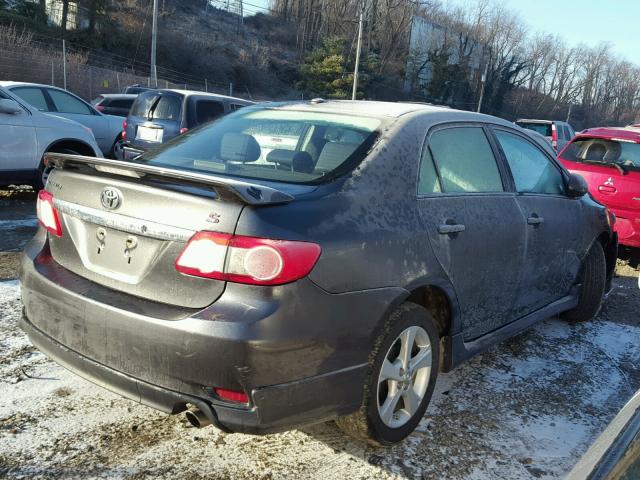 2T1BU4EE9CC850373 - 2012 TOYOTA COROLLA BA GRAY photo 4