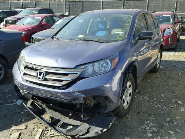 3CZRM3H31DG710497 - 2013 HONDA CR-V LX BLUE photo 2