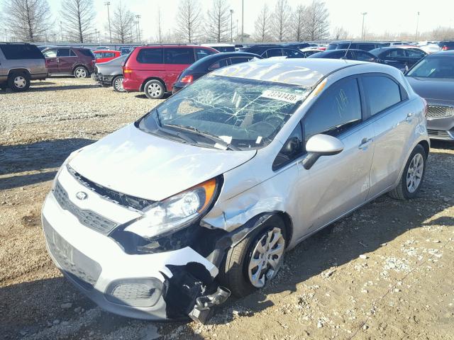 KNADM5A3XD6138513 - 2013 KIA RIO LX SILVER photo 2