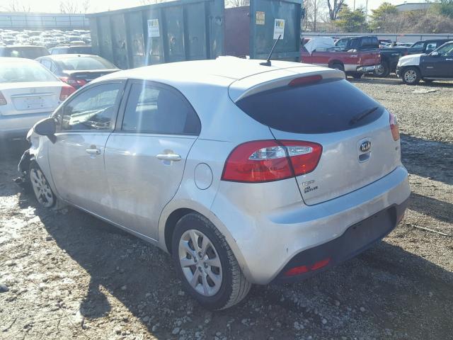 KNADM5A3XD6138513 - 2013 KIA RIO LX SILVER photo 3