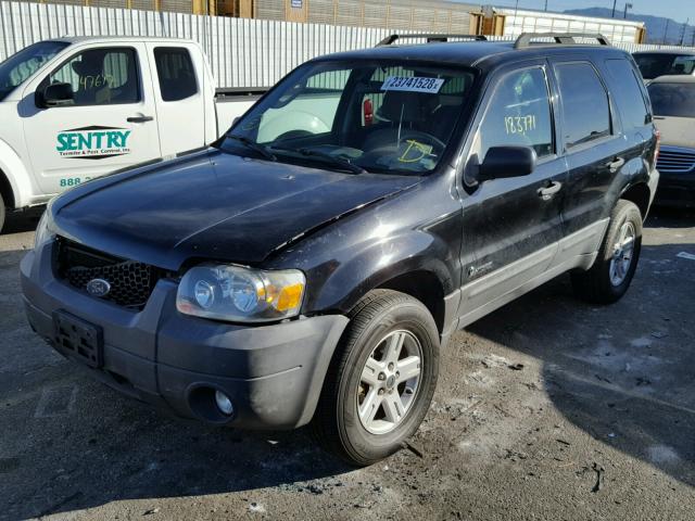 1FMCU49H87KB70019 - 2007 FORD ESCAPE HEV BLACK photo 2