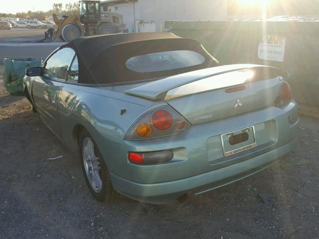 4A3AE55H93E085698 - 2003 MITSUBISHI ECLIPSE SP GREEN photo 3