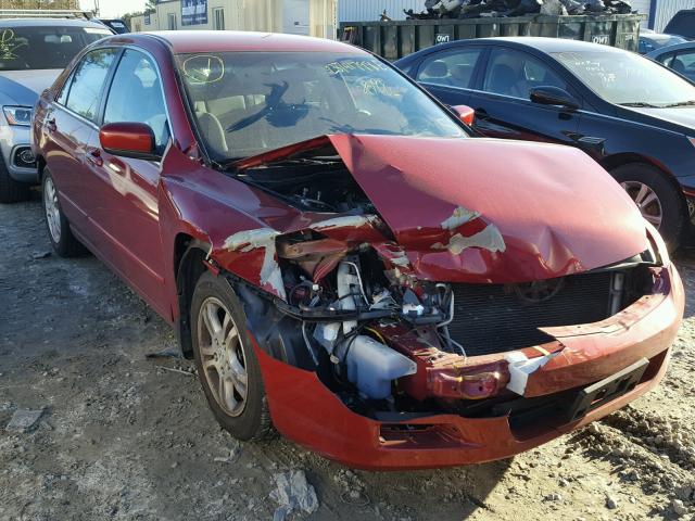 1HGCM56327A147622 - 2007 HONDA ACCORD SE RED photo 1