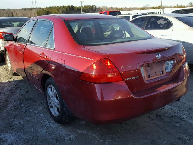 1HGCM56327A147622 - 2007 HONDA ACCORD SE RED photo 3