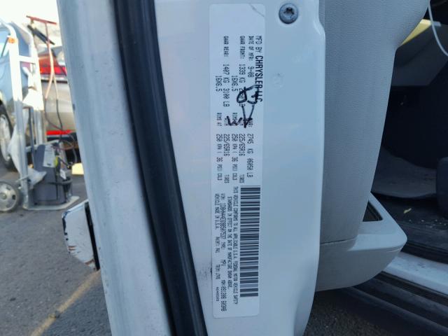 1D8HN44E69B507537 - 2009 DODGE GRAND CARA WHITE photo 10