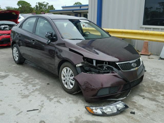 KNAFU4A21B5442245 - 2011 KIA FORTE EX BURGUNDY photo 1