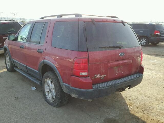 1FMZU73K23UC75637 - 2003 FORD EXPLORER X RED photo 3