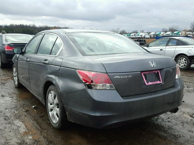 1HGCP26728A019861 - 2008 HONDA ACCORD EX GRAY photo 3