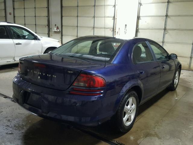 1B3EL46R75N626151 - 2005 DODGE STRATUS SX BLUE photo 4