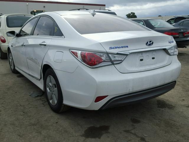 KMHEC4A44CA062680 - 2012 HYUNDAI SONATA HYB WHITE photo 3