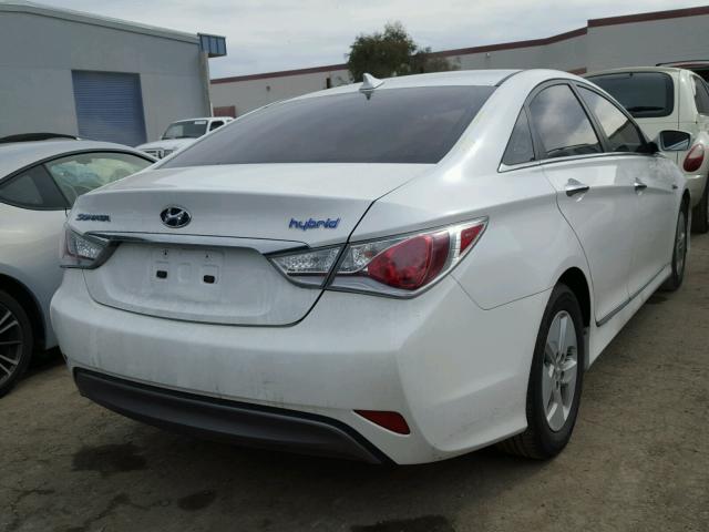 KMHEC4A44CA062680 - 2012 HYUNDAI SONATA HYB WHITE photo 4