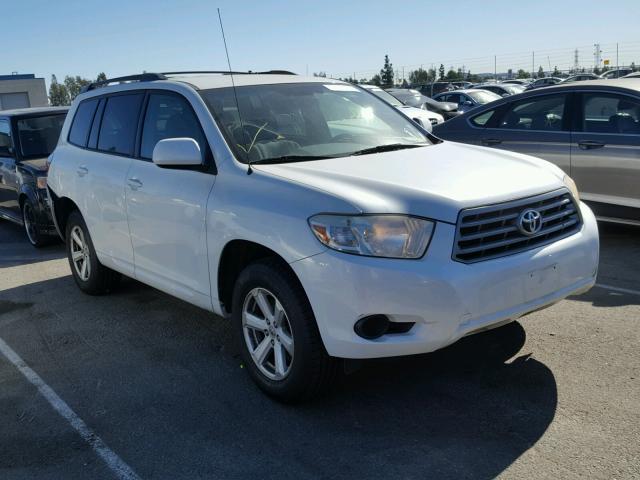 JTEDA41A992000752 - 2009 TOYOTA HIGHLANDER WHITE photo 1