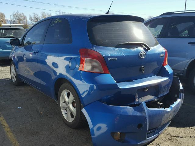 JTDJT923175120510 - 2007 TOYOTA YARIS BLUE photo 3