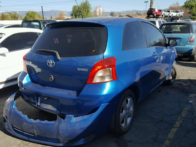 JTDJT923175120510 - 2007 TOYOTA YARIS BLUE photo 4