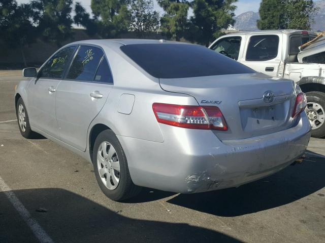 4T4BF3EKXAR075447 - 2010 TOYOTA CAMRY BASE SILVER photo 3