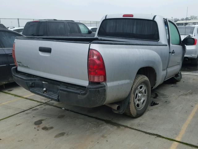 5TENX22N28Z479247 - 2008 TOYOTA TACOMA SILVER photo 4