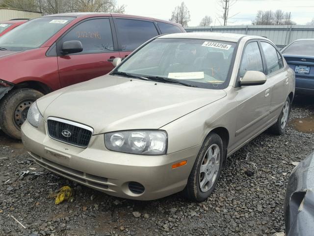 KMHDN45D11U094711 - 2001 HYUNDAI ELANTRA GL BEIGE photo 2