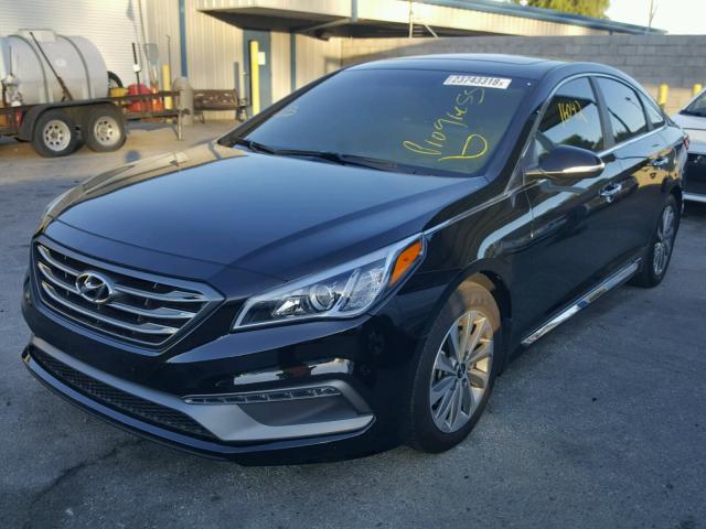 5NPE34AF0HH523055 - 2017 HYUNDAI SONATA SPO BLACK photo 2