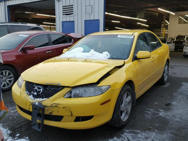 1YVFP80C835M04776 - 2003 MAZDA 6 I YELLOW photo 2