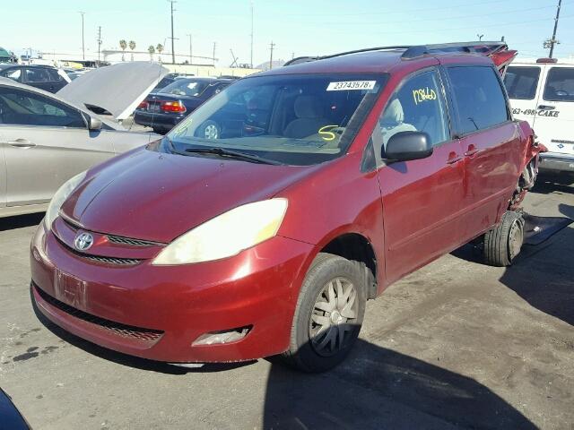 5TDZA23C06S404413 - 2006 TOYOTA SIENNA CE MAROON photo 2