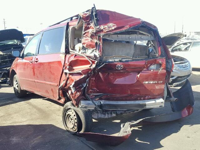 5TDZA23C06S404413 - 2006 TOYOTA SIENNA CE MAROON photo 3