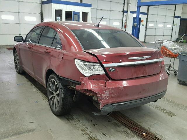 1C3BC8FG6BN575362 - 2011 CHRYSLER 200 S MAROON photo 3