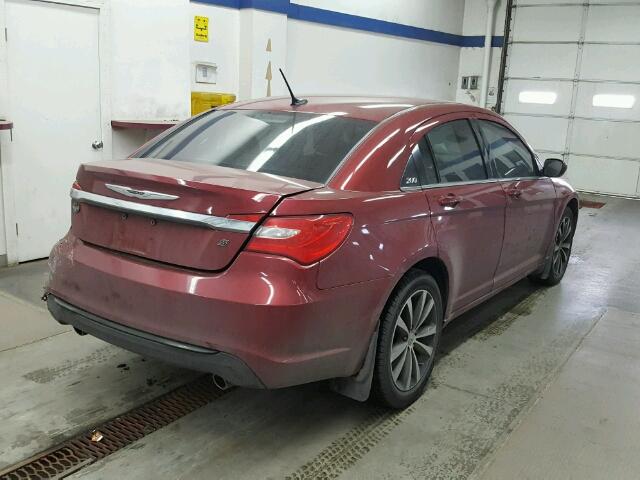 1C3BC8FG6BN575362 - 2011 CHRYSLER 200 S MAROON photo 4