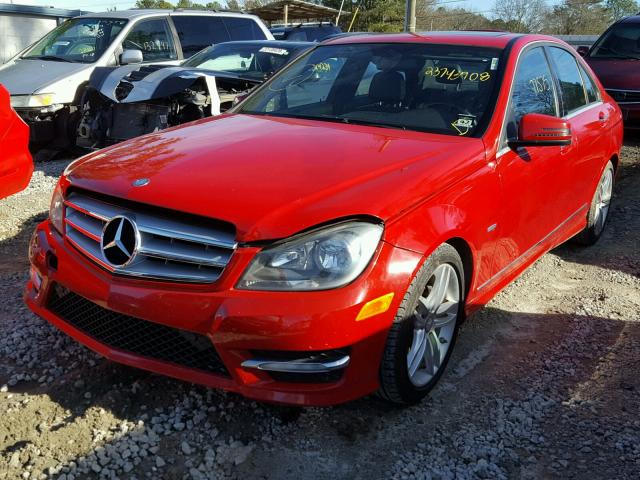 WDDGF4HB9CR219510 - 2012 MERCEDES-BENZ C 250 RED photo 2