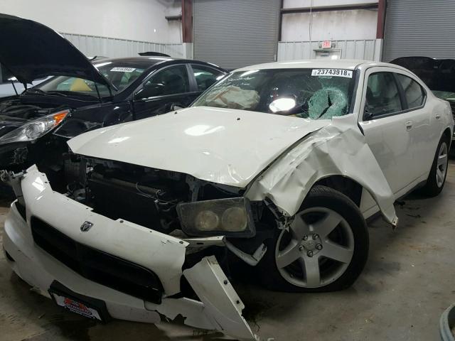 2B3KA43V59H608983 - 2009 DODGE CHARGER WHITE photo 2