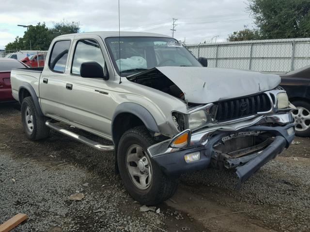 5TEGM92N52Z076753 - 2002 TOYOTA TACOMA DOU SILVER photo 1