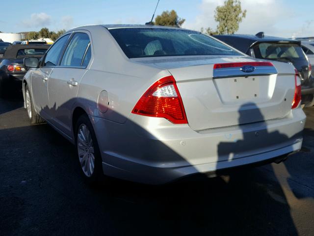 3FADP0L36AR229082 - 2010 FORD FUSION HYB SILVER photo 3