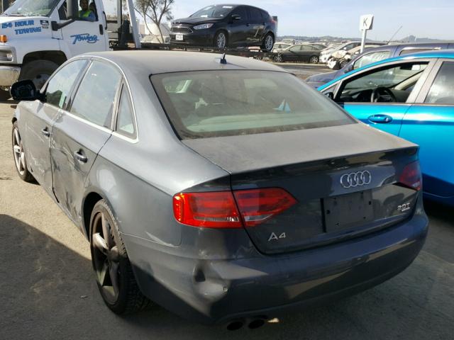 WAUMF98K19N037307 - 2009 AUDI A4 PRESTIG GRAY photo 3