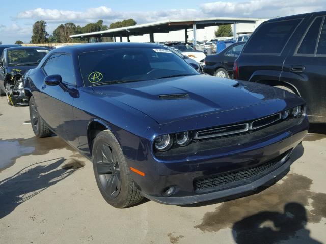 2C3CDZAGXGH153657 - 2016 DODGE CHALLENGER BLUE photo 1