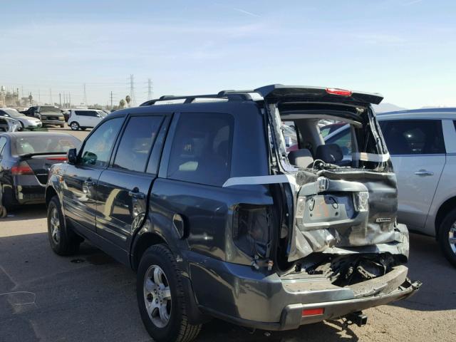 2HKYF18426H513146 - 2006 HONDA PILOT EX BLUE photo 3