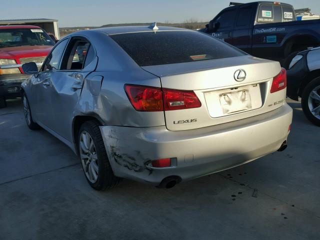 JTHCK262472011642 - 2007 LEXUS IS 250 SILVER photo 3