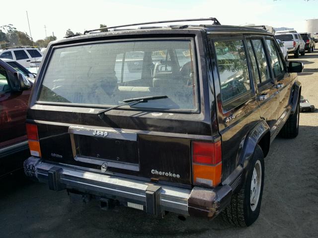 1J4FJ58LXKL624869 - 1989 JEEP CHEROKEE L BURGUNDY photo 4