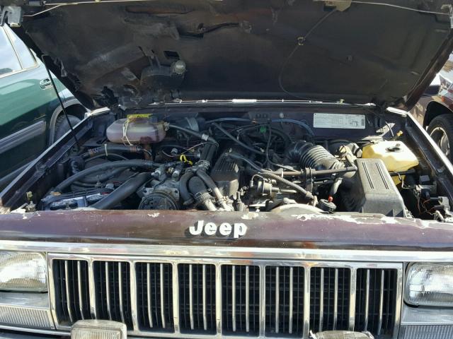 1J4FJ58LXKL624869 - 1989 JEEP CHEROKEE L BURGUNDY photo 7