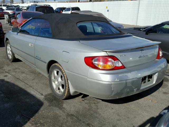 2T1FF28P22C544062 - 2002 TOYOTA CAMRY SOLA GRAY photo 3