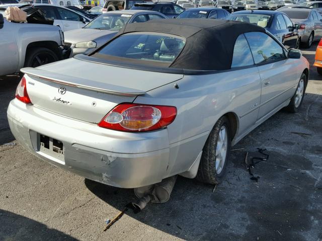 2T1FF28P22C544062 - 2002 TOYOTA CAMRY SOLA GRAY photo 4