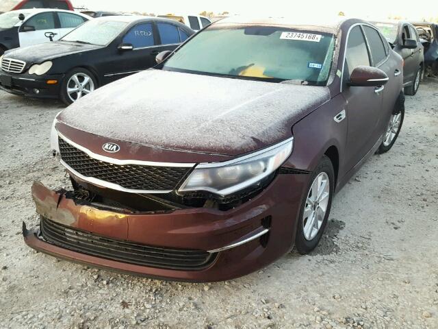 5XXGT4L33GG118135 - 2016 KIA OPTIMA LX BURGUNDY photo 2