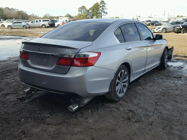 1HGCR2F57EA038555 - 2014 HONDA ACCORD SPO SILVER photo 4