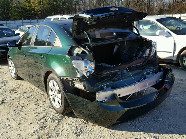 1G1PA5SHXE7153892 - 2014 CHEVROLET CRUZE LS GREEN photo 3