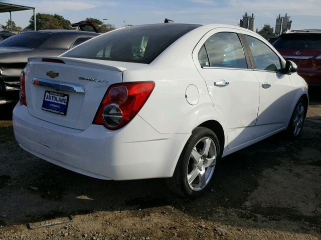 1G1JE5SH5E4120293 - 2014 CHEVROLET SONIC LTZ WHITE photo 4