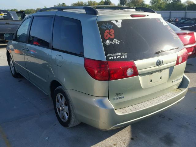 5TDZA22C66S455884 - 2006 TOYOTA SIENNA XLE TEAL photo 3