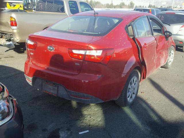 KNADM4A35E6384400 - 2014 KIA RIO LX Կարմիր լուսանկար 4
